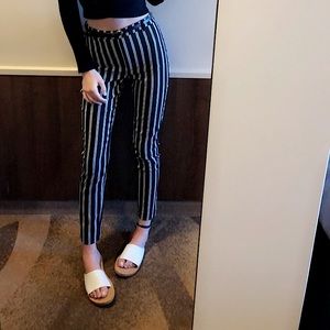 Forever 21. Black and White Striped Dress Pants.